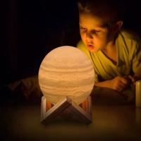 3D Jüpiter Lamba Standlı Gece Lambası 15 Cm