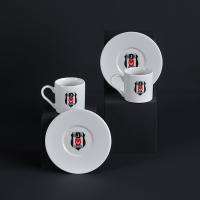 Neva Beşiktaş Klasik Logo 2'li Kahve Fincan Takımı