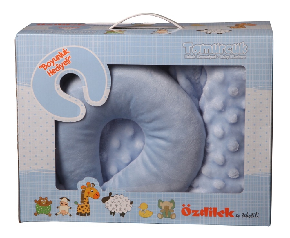 Özdilek Tomurcuk Bebek Battaniyesi Boyun Yastığı Hediyeli