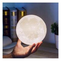 3D Ay Işık Gece Lambası 10 Cm Beyaz