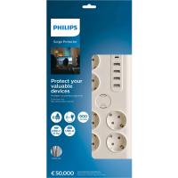 Philips SPN7060WA/62 6'lı Akım Korumalı & 5 USB Girişli Prız 900J 2 M 1 x Type C - 4 x Type A SPN7060WA/62