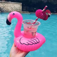 Flamingo Şişme Havuz Deniz Bardak Tutucu Float Bar 6 Adet