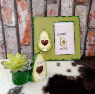 Avokado Çerçeve ve Saksı Tasarım Hediye Seti