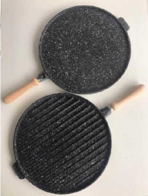 Bondy Döküm Granit Çift Taraflı 36 Cm Gözleme Tavası