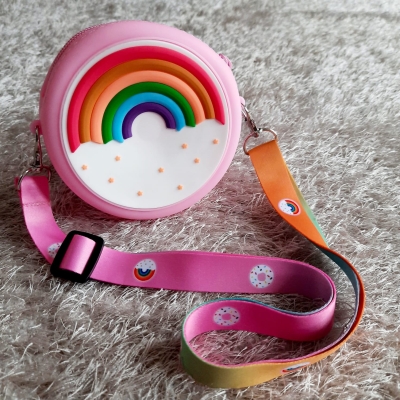 Gökkuşağı Silikon Mini Omuz Çantası