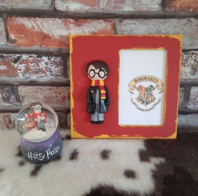 Harry Potter Kar Küresi Ve Ahşap Çerçeve Set