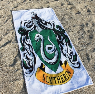 Harry Potter Slytherin Tasarım Plaj Havlusu Dijital Baskılı 75x150
