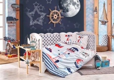 Hobby Ranforce Bebek Nevresim Takımı Sailor Mavi