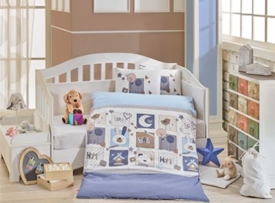 Hobby Ranforce Bebek Nevresim Takımı Sweethome Mavi
