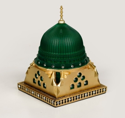 Mescidi Nebevi Altın Yeşil Biblo