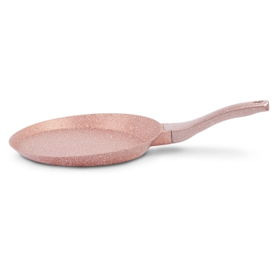 Thermoad Alüminyum Döküm Granit Krep Tavası Rose Gold