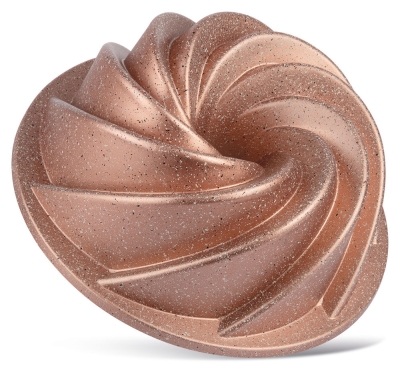 Thermoad Alüminyum Döküm Granit Rüzgar Gülü Kek Kalıbı Rose Gold