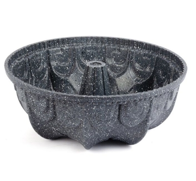 ThermoAD Taç Şekilli Alüminyum Döküm Granit Kek Kalıbı 24 Cm