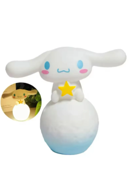 Ay Üstünde Oturan Cinnamoroll Pilli Mini Gece Lambası