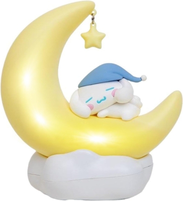 Ay Üzerinde Uyuyan Cinnamoroll Şarjlı Mini Gece Lambası