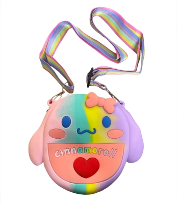 Cinnamoroll Mini Silikon Popitli Omuz Askılı Çanta Rengarenk