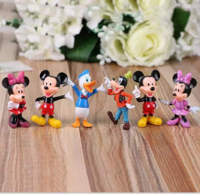 Disney Mickey Mouse Clubhouse Minnie Donald Duck 6 Parça Figür Seti