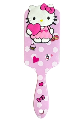 Hello Kitty Silikon Figürlü Plastik Tarak Açık Pembe 1