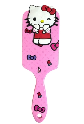Hello Kitty Silikon Figürlü Plastik Tarak Açık Pembe 2