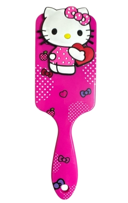 Hello Kitty Silikon Figürlü Plastik Tarak Açık Pembe
