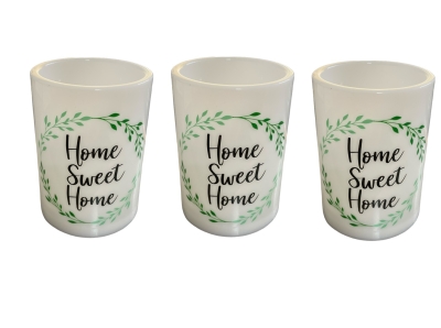 Home Sweet Home Yazılı Led Mum 3lü Set