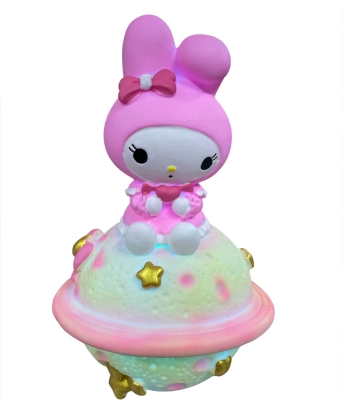 Kawaii Sanrio My Melody Satürn Yanıp Sönen Renk Değiştiren Gece Lambası Kumbara