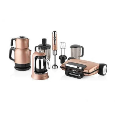 Korkmaz A1817 Rosegold 14 Parça Elektro Set Çeyiz Seti