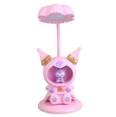 Kuromi Mini LED Gece Lambası Kalemtıraş Kalem Açacağı Pembe