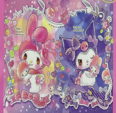 Kuromi My Melody 120 Parça Çerçeveli Jigsaw Puzzle Yapboz