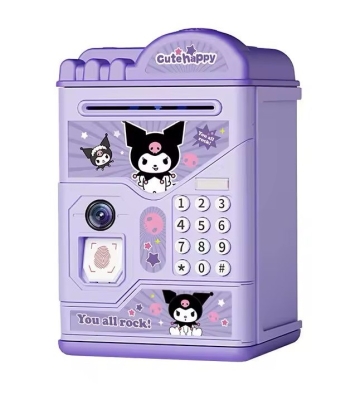 Kuromi Şifreli Parmak İzi Butonlu Müzikli Elektronik ATM Kasa Kumbara