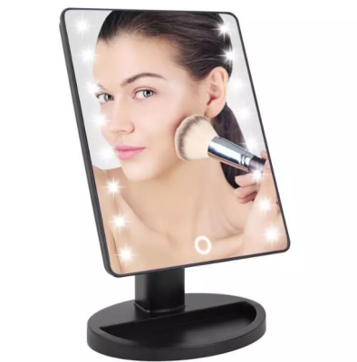 Led Işıklı Çerçeve Ayna Dikdörtgen Siyah