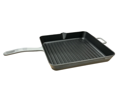 Olika Iron 30*30Cm Demir Döküm Kare Izgara Tava Gri