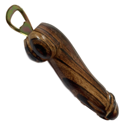 Özel Tasarım Ahşap Fallus Meşrubat Gazoz Açacağı Büyük Boy Model 1