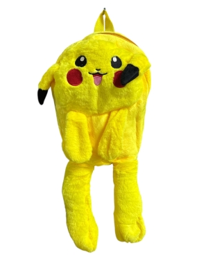 Pokemon Pikachu Işıklı Oynar Kulaklı Peluş Sırt Çantası