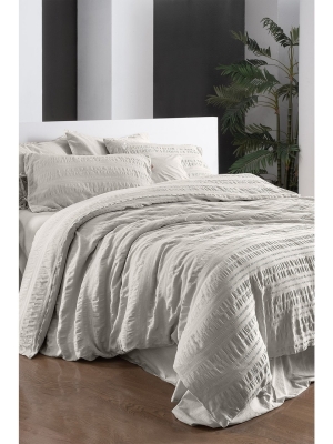 Sarev Leon Bej Çift Kişilik %100 Pamuk Mood Comfort Nevresim Takımı