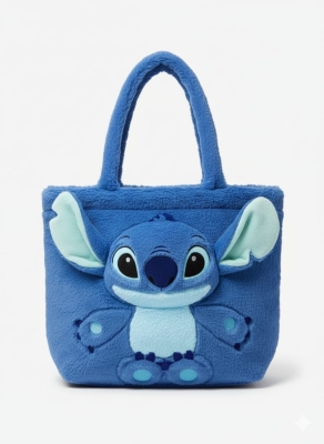 Sevimli Stitch 3D Peluş Kol Çantası