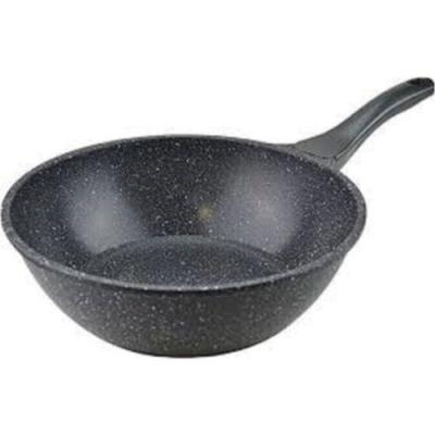  Thermoad 28 cm Döküm Granit Wok Tava Gri