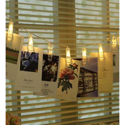 10 Mandallı LED Işıklı Fotoğraf Askısı