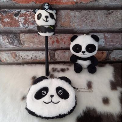 Panda Anahtarlık. Cüzdan. Squishy Kalem Tasarım Arkadaşa Hediye Seti