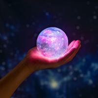3D Galaxy Ay Işık Gece Lambası 12 Cm