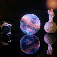 3D Galaxy Ay Işık Gece Lambası 12 Cm