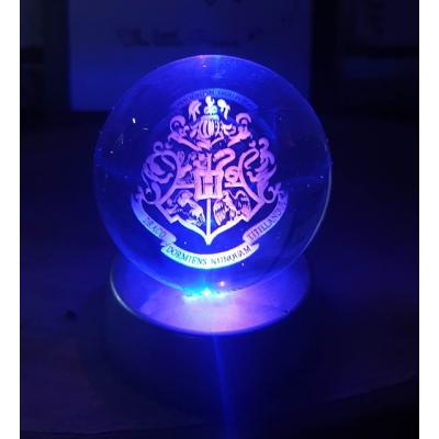 3D Harry Potter Hogwarts Işıklı Kristal Küre Arkadaşa Hediye
