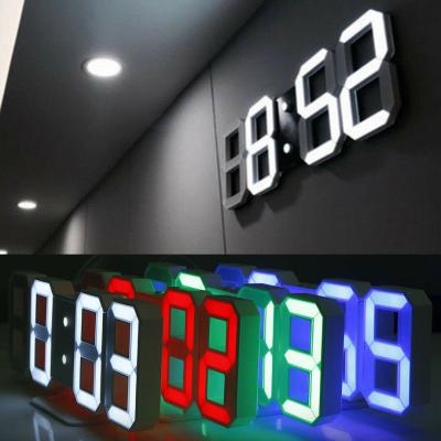 3D LED Dijital Alarm Termometre Takvim Özellikli Masa Duvar Saati