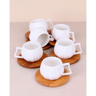 Altılı Papatya Bambu Kahve Fincanı
