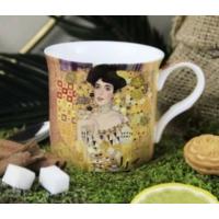 AncelPorselen Gustav Klimt Çizimli Özel Kutulu New Bone China Kupa
