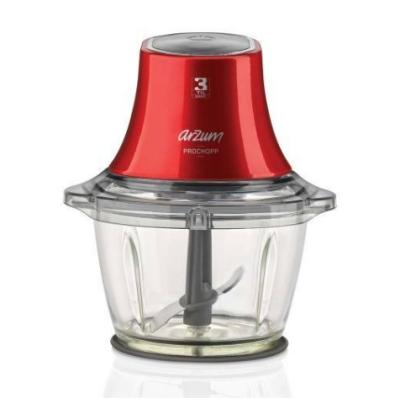 Arzum AR1021 Prochopp Cam Hazneli Doğrayıcı Nar Kırmızı