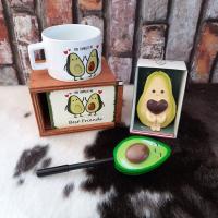 Avokado Biblo Kupa Ve Squishy Kalem Arkadaşa Hediye Seti