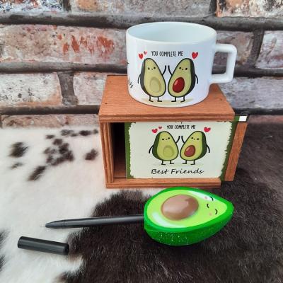 Best Friends Arkadaşa Hediye Avokado Kupa ve Squishy Kalem Seti