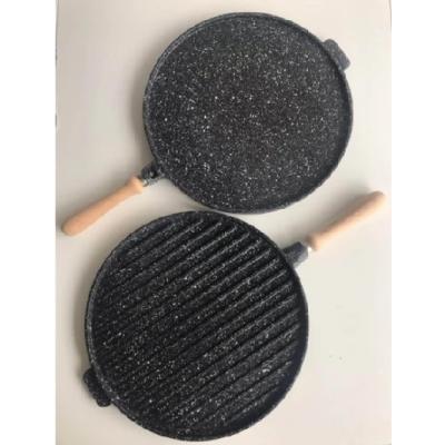 Bondy Döküm Granit Çift Taraflı 36 Cm Gözleme Tavası