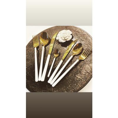 Brondoff Bahama Gold 36 Parça Çatal Kaşık Bıçak Takımı Beyaz